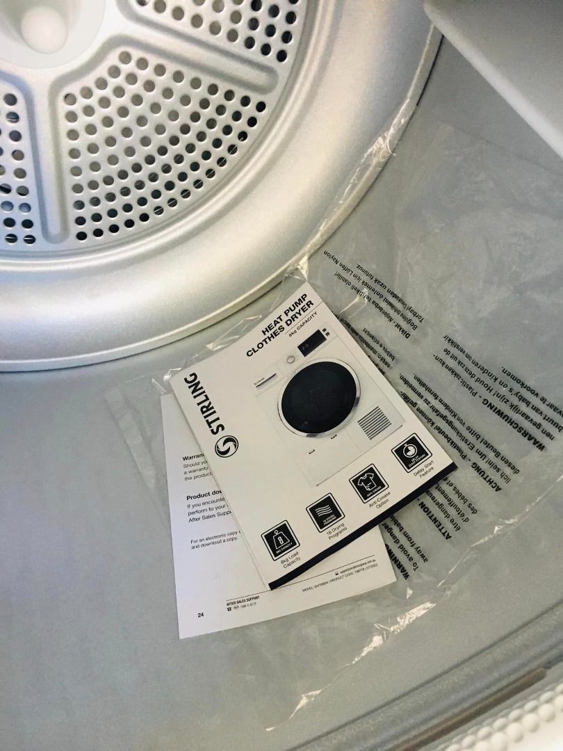 Stirling 8kg Heat Pump Clothes Dryer, TV & Home Appliances, Washing
