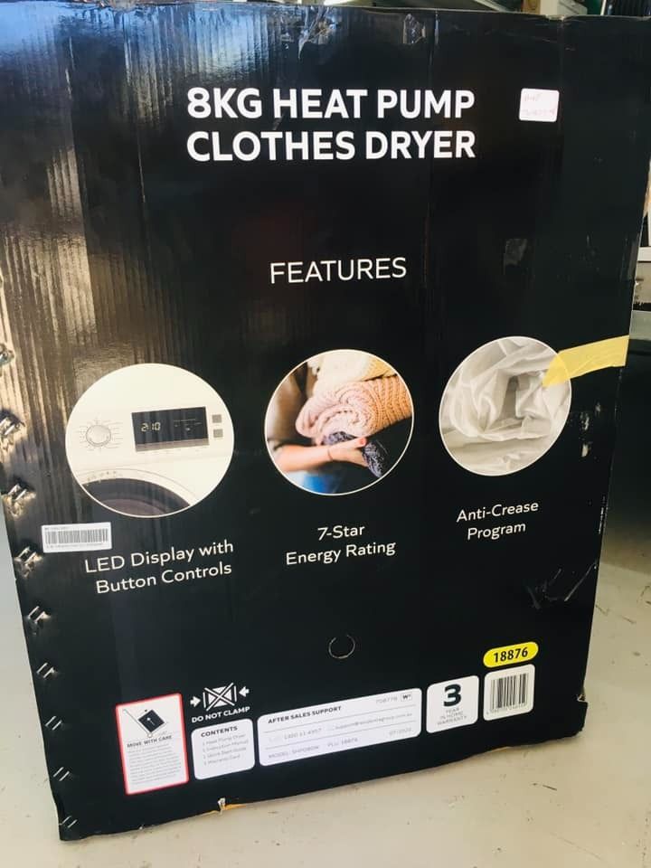 Stirling 8kg Heat Pump Clothes Dryer, TV & Home Appliances, Washing