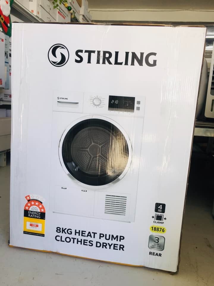 Stirling 8kg Heat Pump Clothes Dryer, TV & Home Appliances, Washing