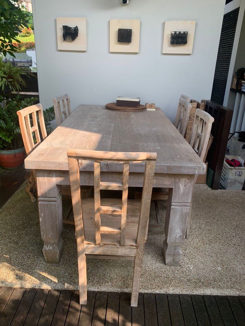 Teak outdoor table CHEAP and chairs Timeless Classic !, Furniture