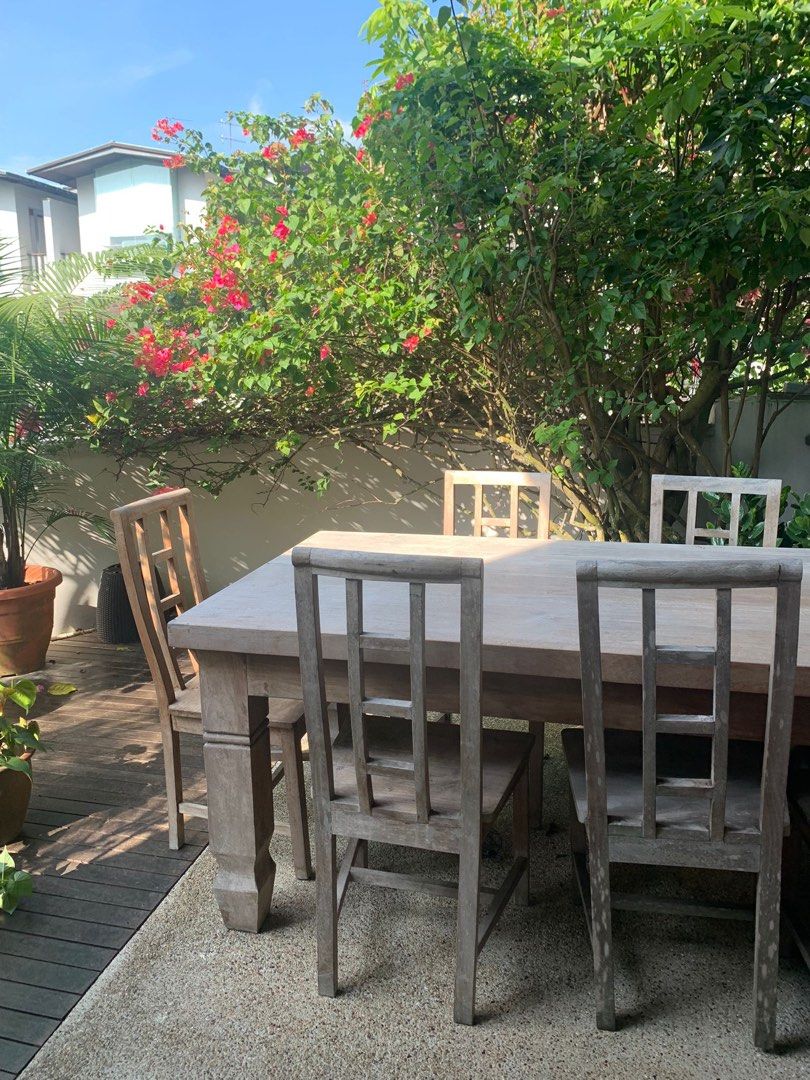 Teak outdoor table CHEAP and chairs Timeless Classic !, Furniture