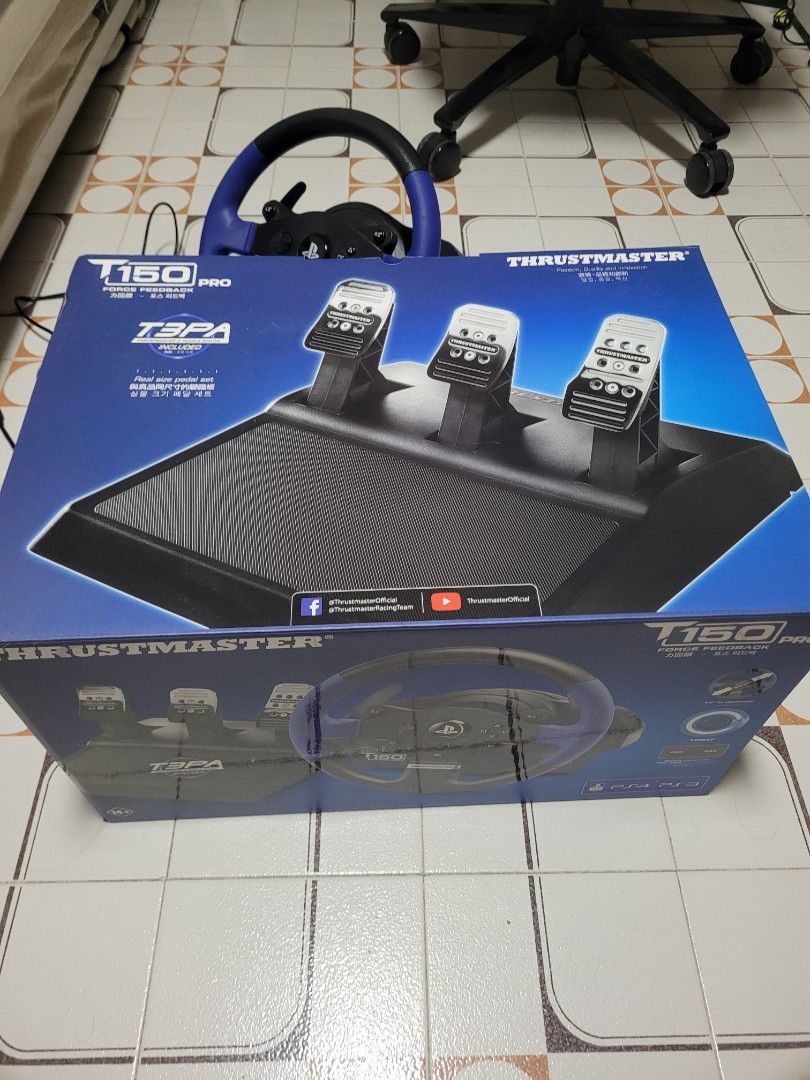 Thrustmaster T150 Pro with T3PA Pedals, Video Gaming, Gaming ...