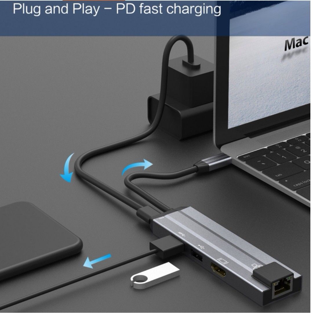 Type C 5 in 1 adaptor (Category: Cables & Adaptors) located in Las Pinas. Submitted by jpntrader (Listing ID 1199997390, Image 2). Description: .
