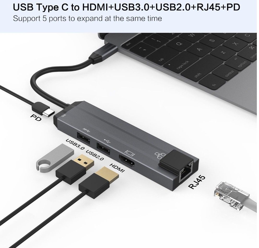 Type C 5 in 1 adaptor (Category: Cables & Adaptors) located in Las Pinas. Submitted by jpntrader (Listing ID 1199997390, Image 1). Description: .