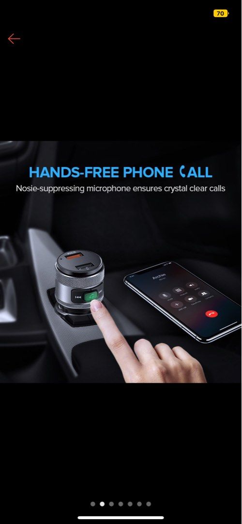 Ugreen Car charger bluetooth FM Transmitter Quick 3.0, Audio, Portable