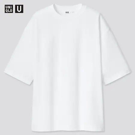 Uniqlo Airism Oversized White Tee, Men's Fashion, Tops & Sets, Tshirts ...
