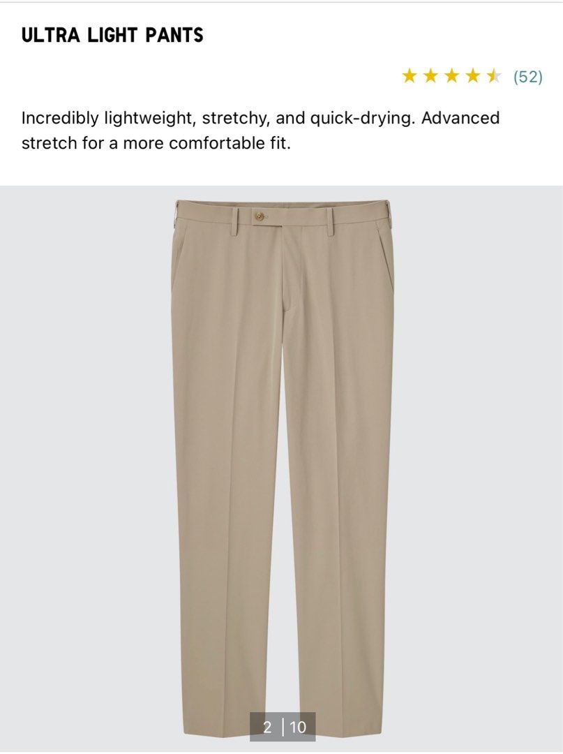 Uniqlo Ultra Light (Kando) Pants, Men's Fashion, Bottoms, Trousers on ...