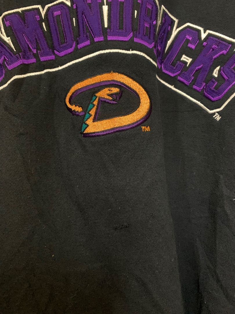 Vintage Diamondbacks Jersey Majestic Arizona Black Purple Pullover 90's Men's XXL Made in USA