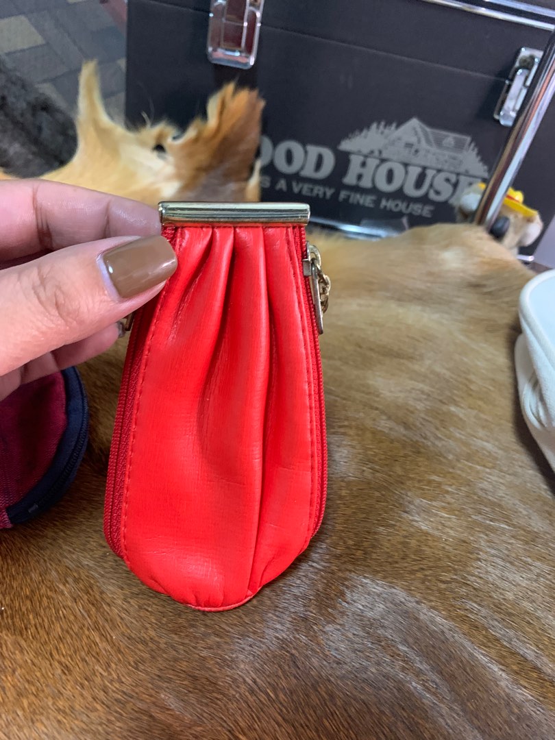 Vintage rare coin purse double zip sided pocket, Luxury, Bags & Wallets