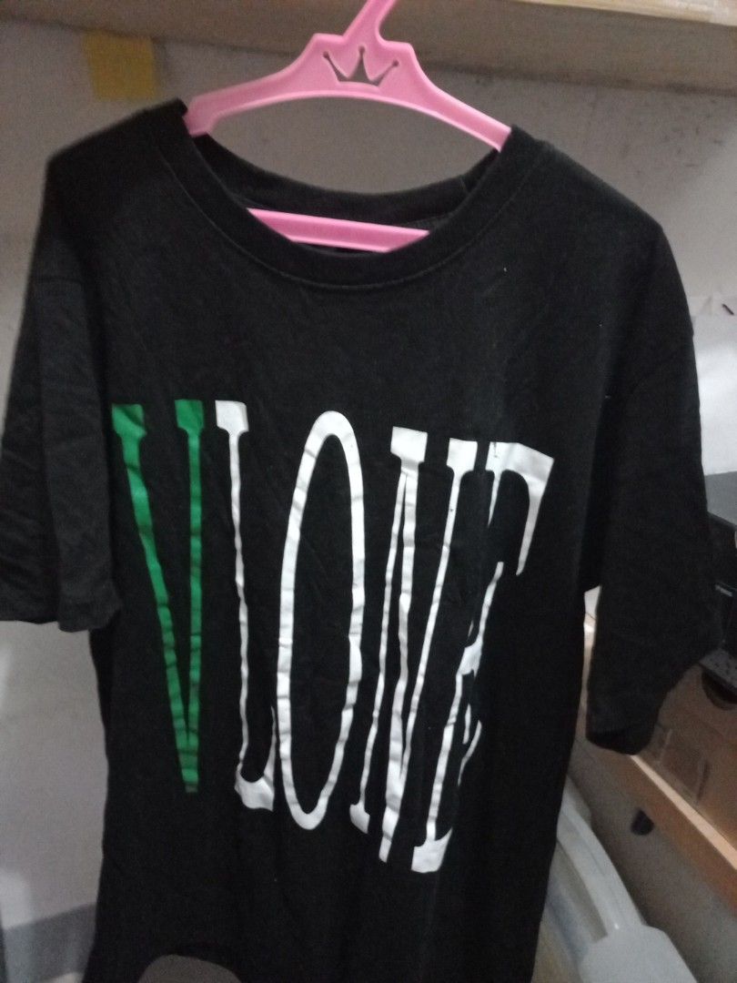 Vlone Black Green Tshirt Regular Fit, Men's Fashion, Tops & Sets