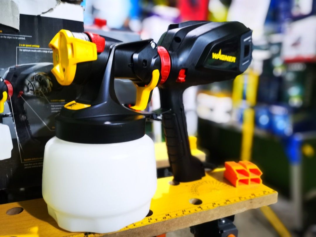 Wagner/Germany paint sprayer (Category: Construction Tools & Equipment) located in Malolos. Submitted by axe23 (Listing ID 1199992184, Image 2). Description: Description The W 575 Flexio is a hand-held spray system for all your painting projects. It is supplied with two spray attachments – one designed for interior walls and ceiling paint and a second for applying low viscosity thin paints such as wood and metal. The innovative i-spray attachment