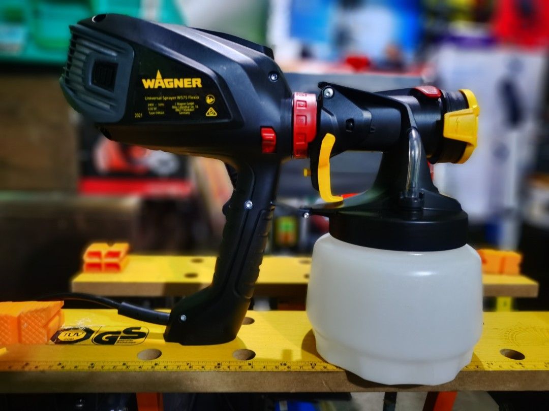 Wagner/Germany paint sprayer (Category: Construction Tools & Equipment) located in Malolos. Submitted by axe23 (Listing ID 1199992184, Image 3). Description: Description The W 575 Flexio is a hand-held spray system for all your painting projects. It is supplied with two spray attachments – one designed for interior walls and ceiling paint and a second for applying low viscosity thin paints such as wood and metal. The innovative i-spray attachment