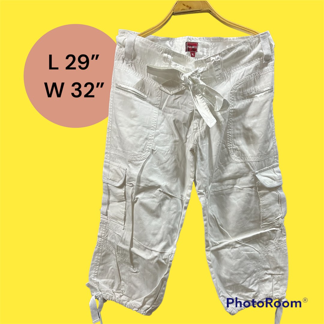 White Cargo Pants, Women