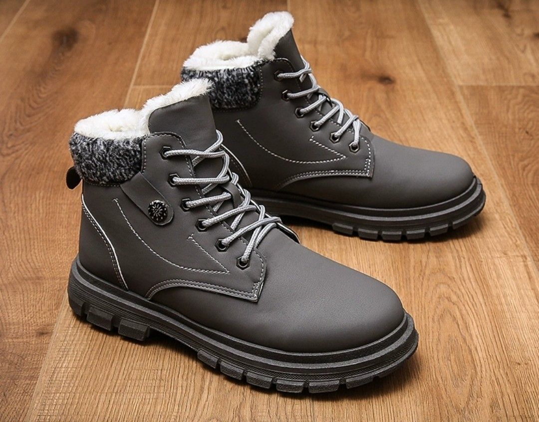 Mens black deals winter shoes