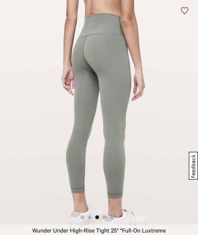 Wunder Under HR luxtreme 25 in grey sage Women s Fashion Activewear on Carousell