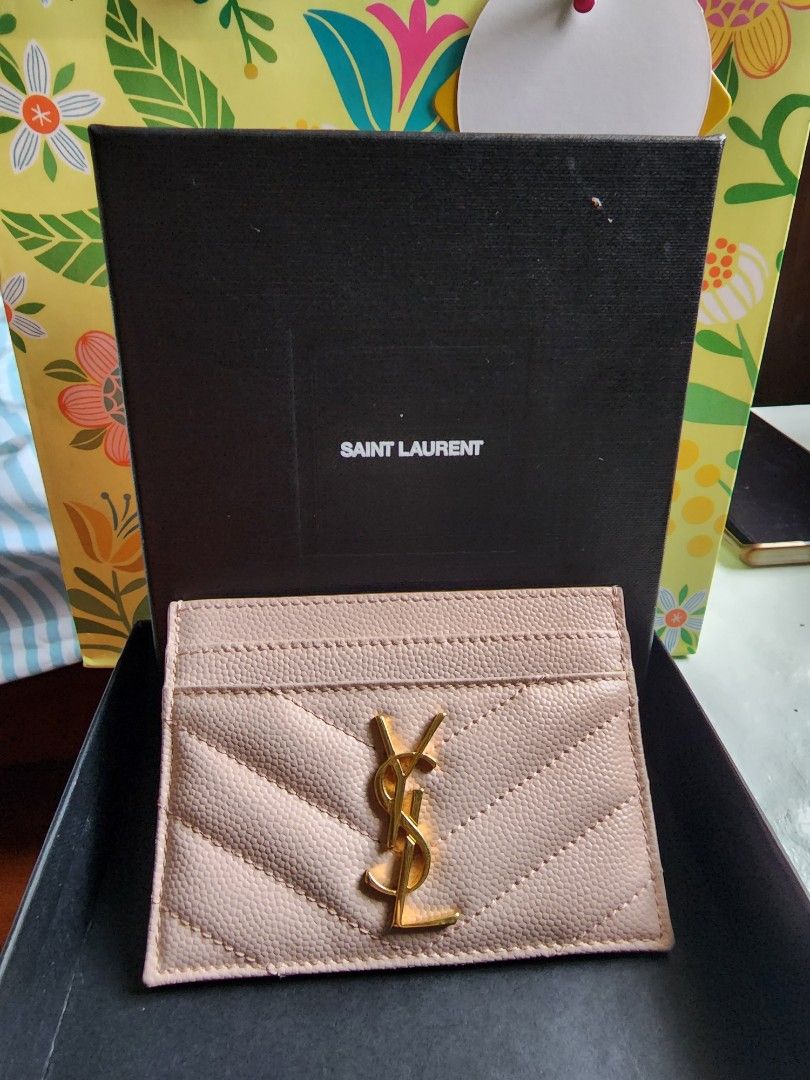 Saint laurent sales card holder sale