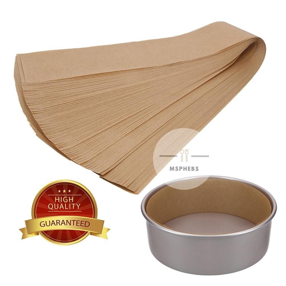 120 Sheets Unbleached Non-stick 8 Round Parchment Paper, Baking