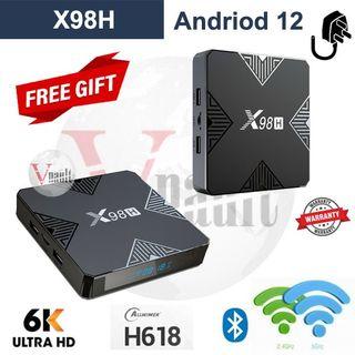🔔 🔔 6K Android 12 Box X98H Allwinner H618 4G 32G WIFI 2.4G/5G and Bluetooth