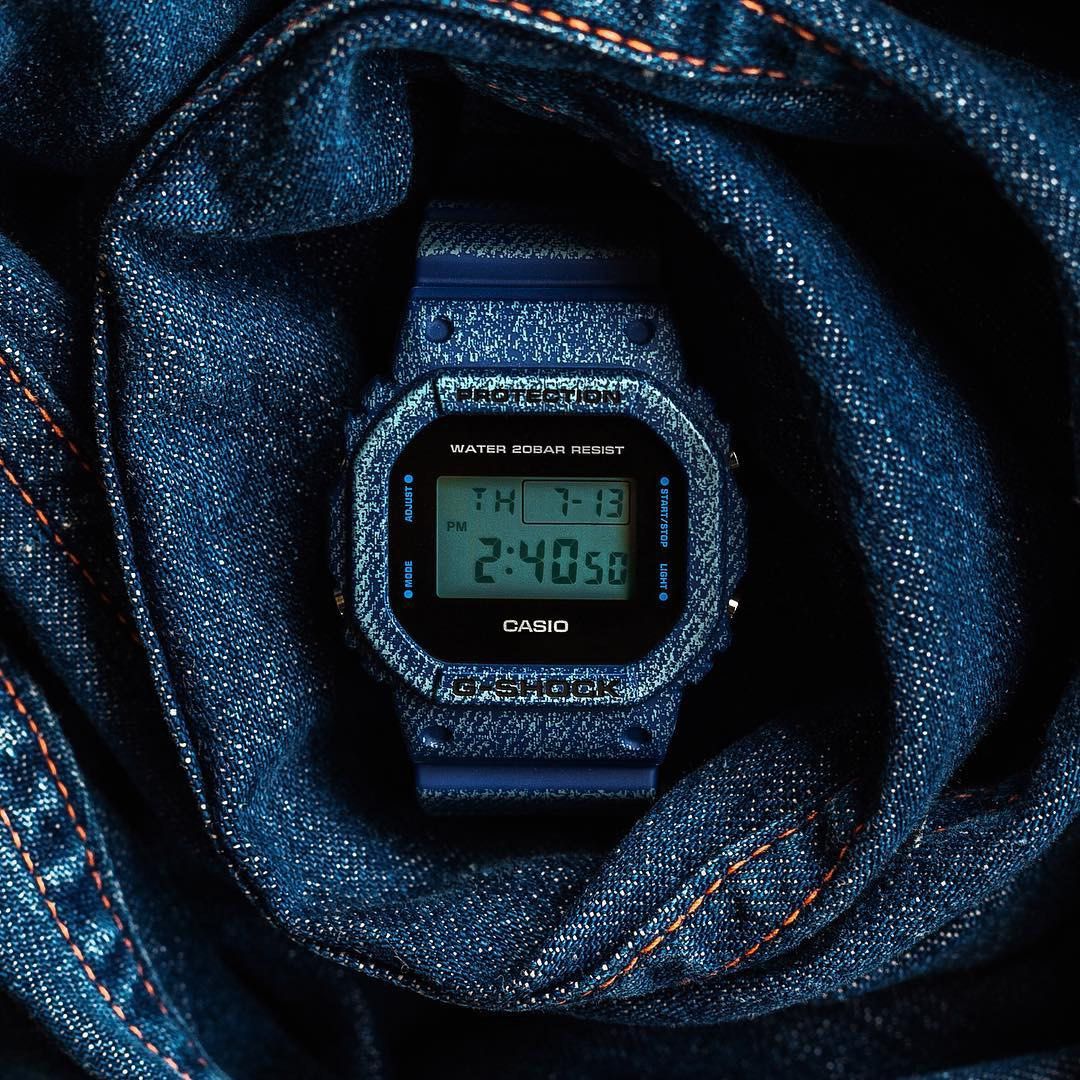 G shock top dw 5600 denim