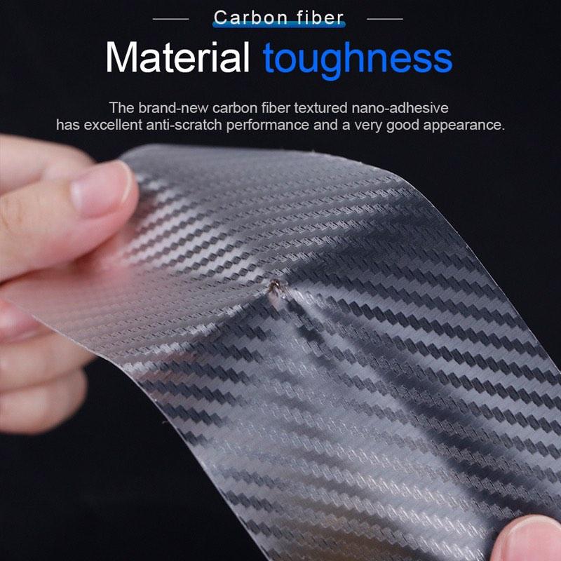 IN STOCK Transparent Carbon Fiber pattern Car Door Sill Sticker Car Door  Edge Guards Door Sill Protector Auto Anti-Collision Strip for Car Door Edge/Front  and Rear Bumper/Door Sill Protector, Car