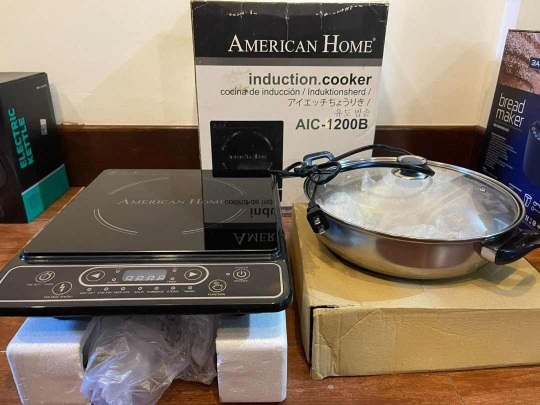 AMERICAN HOME Induction Cooker AIC1200B, Furniture & Home Living