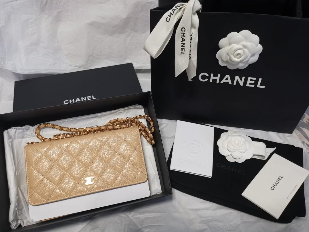 Authentic Chanel Beige WOC, Women's Fashion, Bags & Wallets, Crossbody