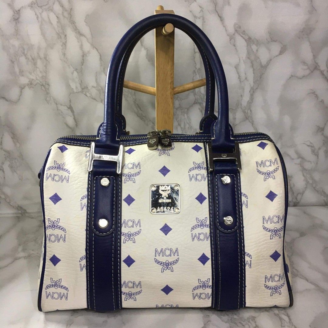 McM Boston Bag (original), Luxury, Bags & Wallets on Carousell