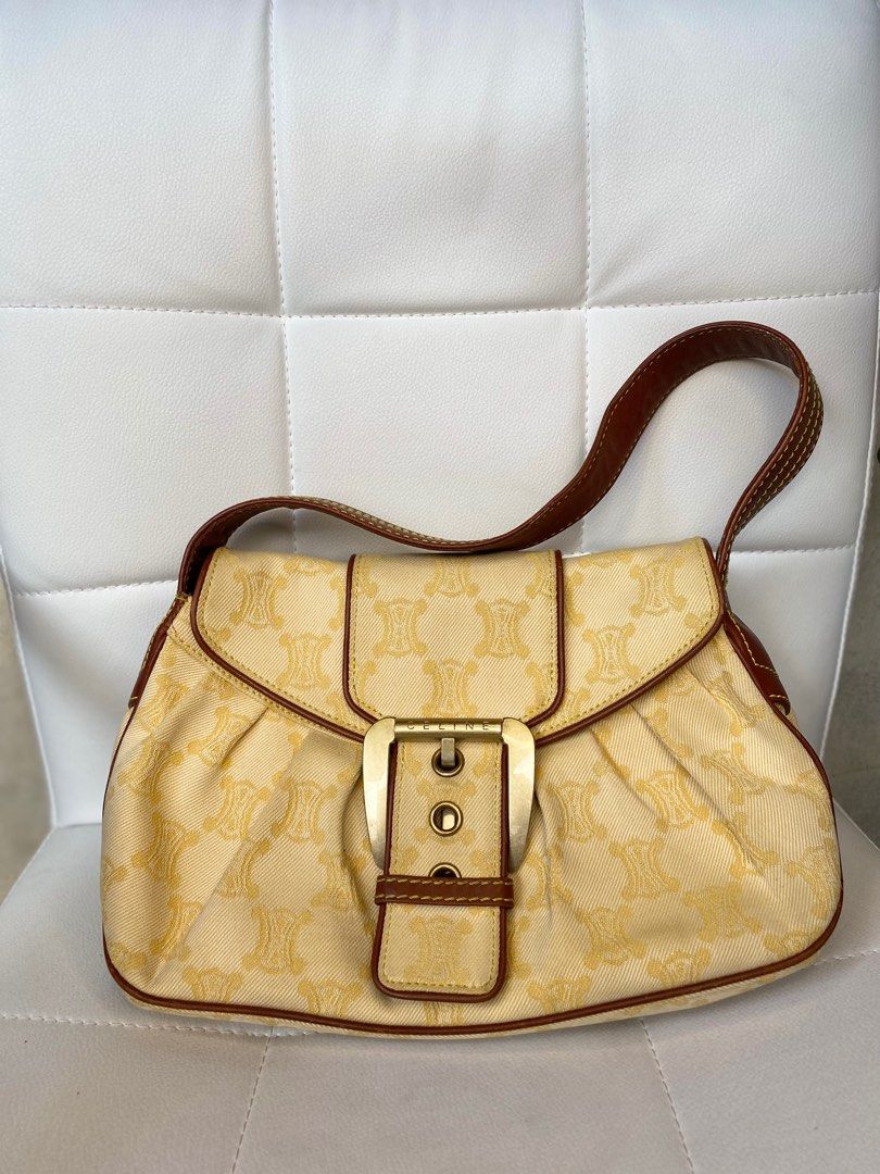 Authentic Vintage Celine Macadam Shoulder Bag, Luxury, Bags