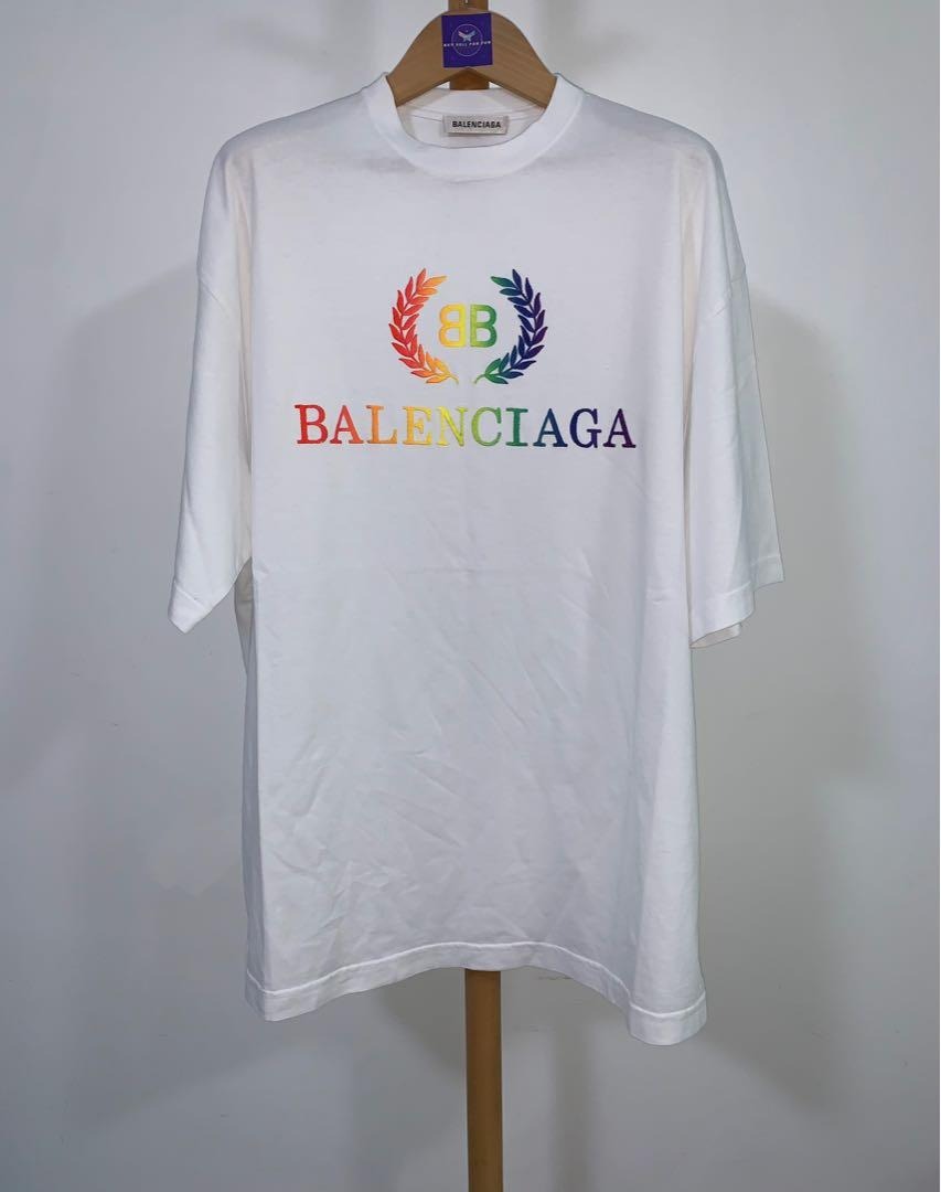 balenciaga tee rainbow