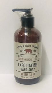 BATH & BODY WORKS EXFOLIATING HAND SOAP W/ TEA TREE OIL - TOASTED VANILLA CHAI - SALE