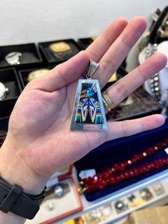 Beautiful Handcrafted STERLING SILVER Micro Inlay Pendant