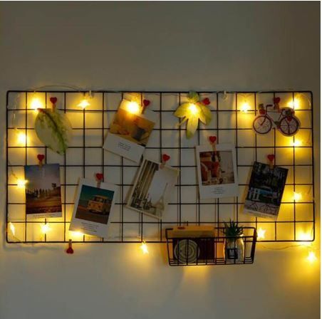 Black metal wire mesh netting grid for wall mount hook display / shelf ...