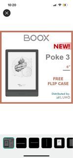 Boox  poke 3 android e ink ereader (free case )