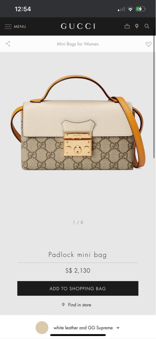 Gucci Padlock mini bag White