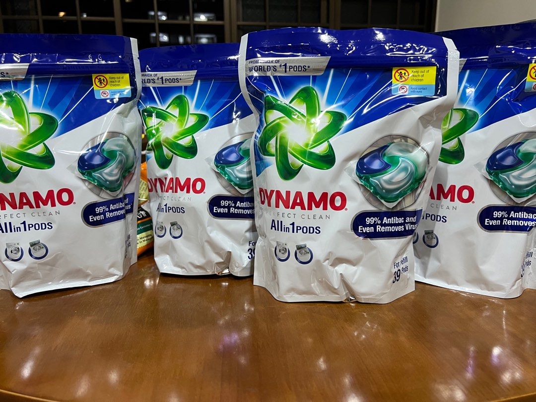 [Bundle of 4] Dynamo Perfect Clean Laundry Pods 39sx4, Furniture & Home
