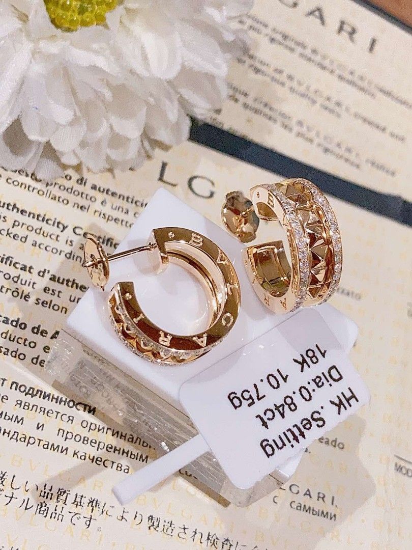 Fake on sale bvlgari earrings