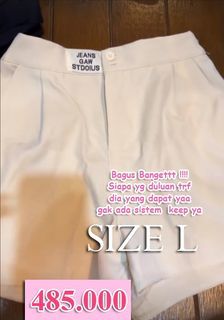 Celana Pendek Hight Waist Asli Bangkok Branded Premium Quality Size L Barang Baru