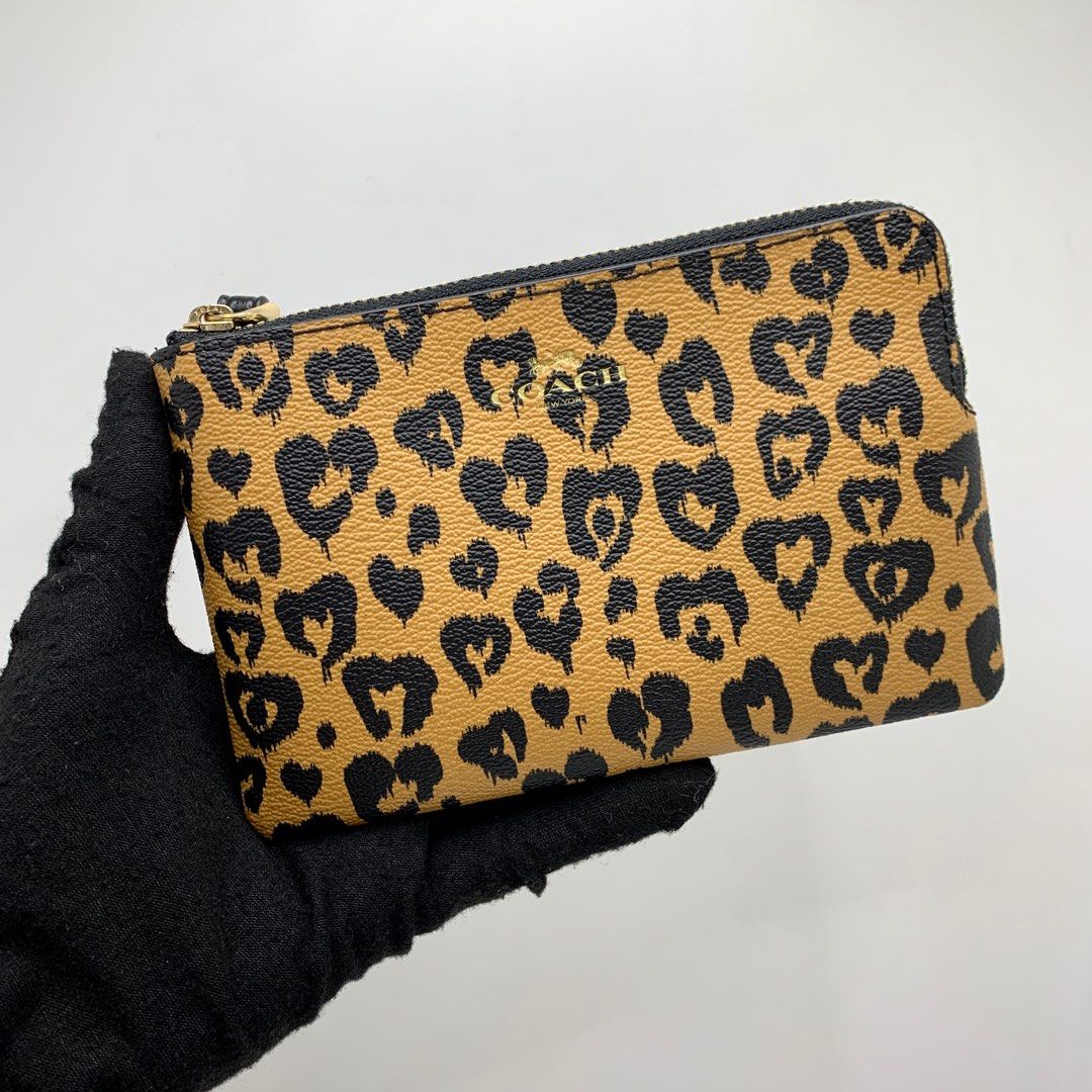Leopard coach wristlet clearance