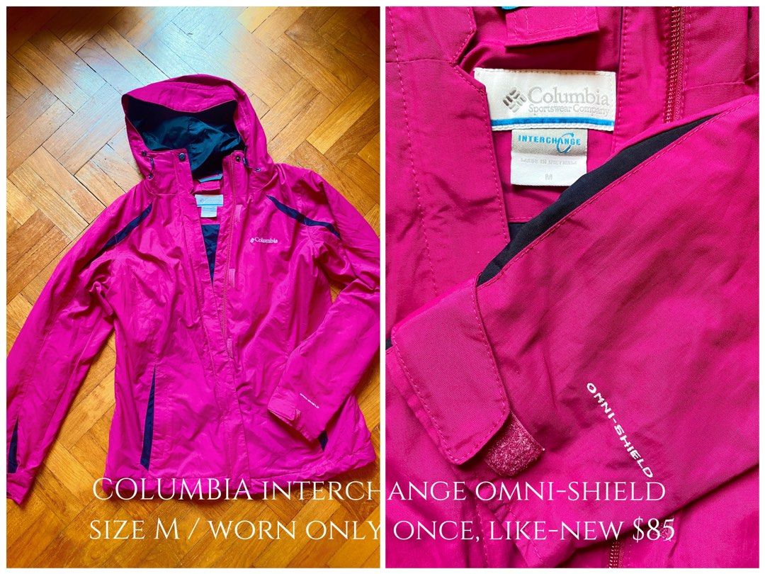 Columbia Omni Shield interchange jacket in pink