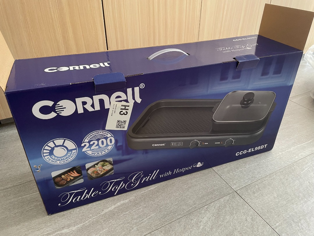 Cornell 2 in 1 Table Top Grill with Hotpot Set, TV & Home Appliances