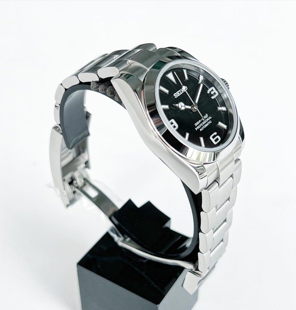 Custom Seiko Mod 36mm 369 Black Explorer 1