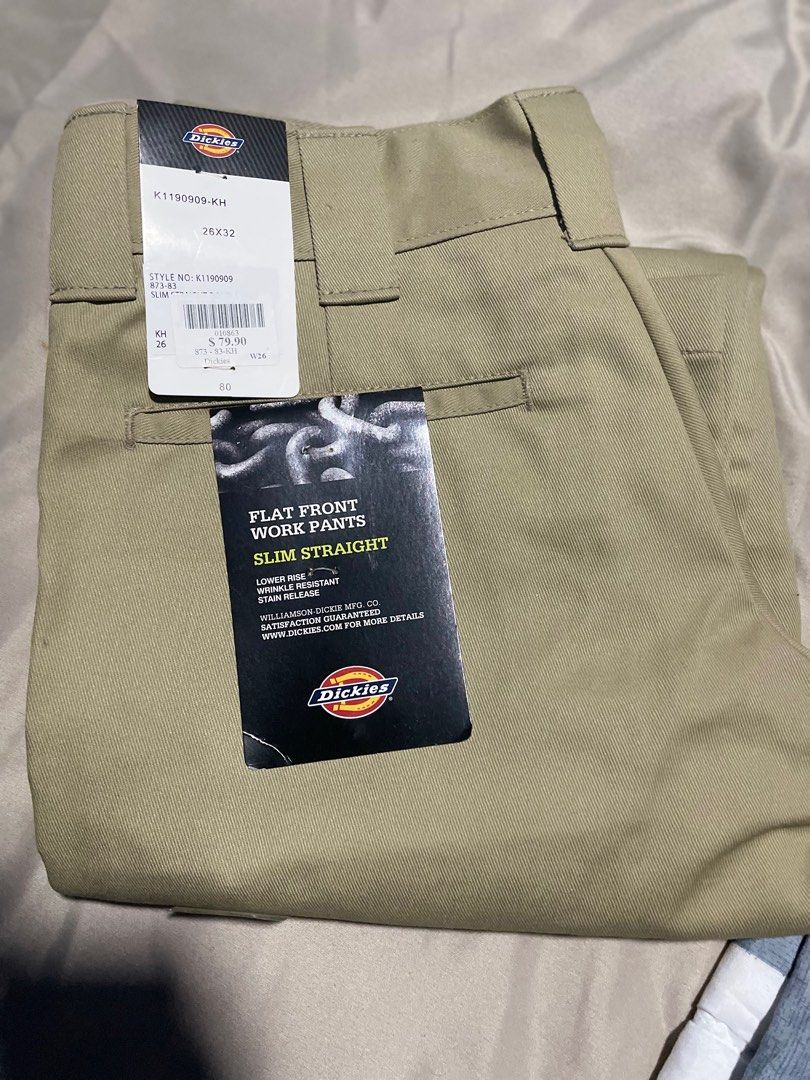 Dickies flat front work pants slim fit clearance