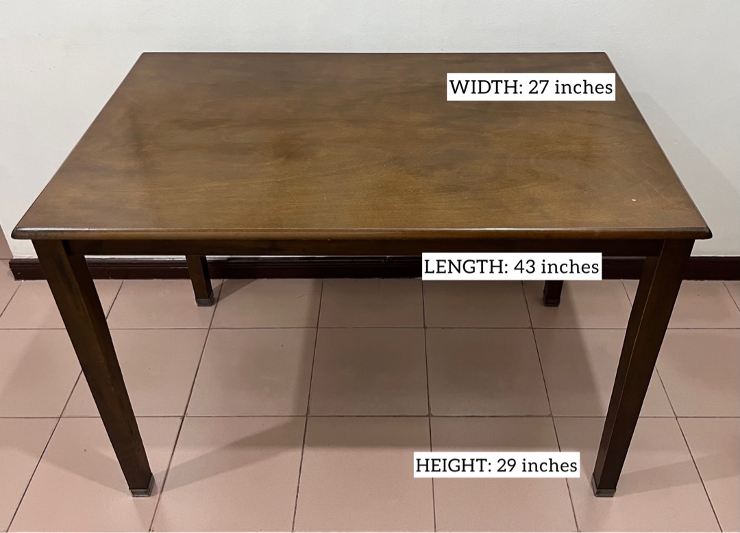 Dining Table Malaysian Wood, Furniture & Home Living, Furniture