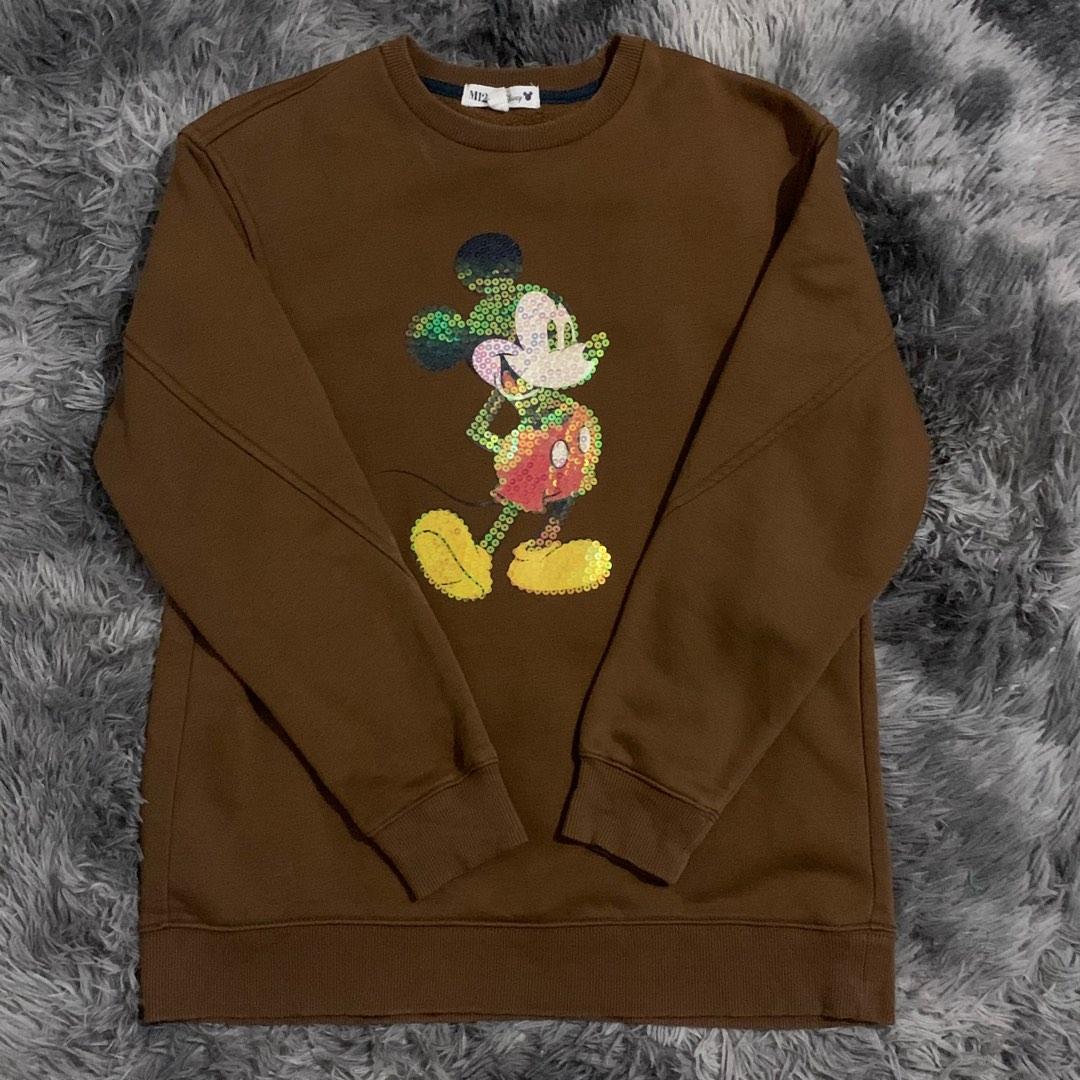 Disney mickey brown sweatshirt, Women's Fashion, Tops, Shirts on Carousell