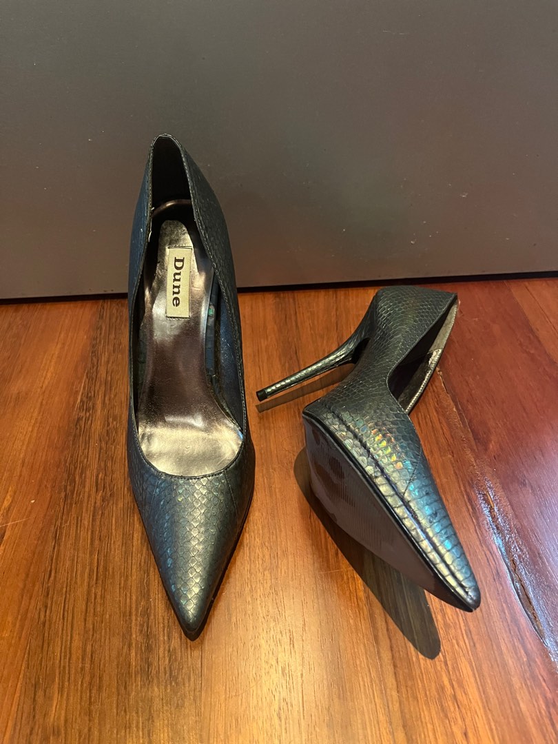 metallic stilettos
