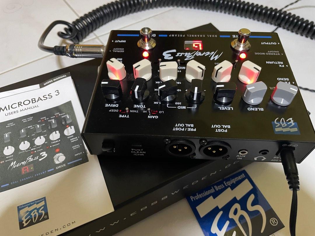 EBS Microbass 3. 2Channel bass preamp / Bass Overdrive., Hobbies