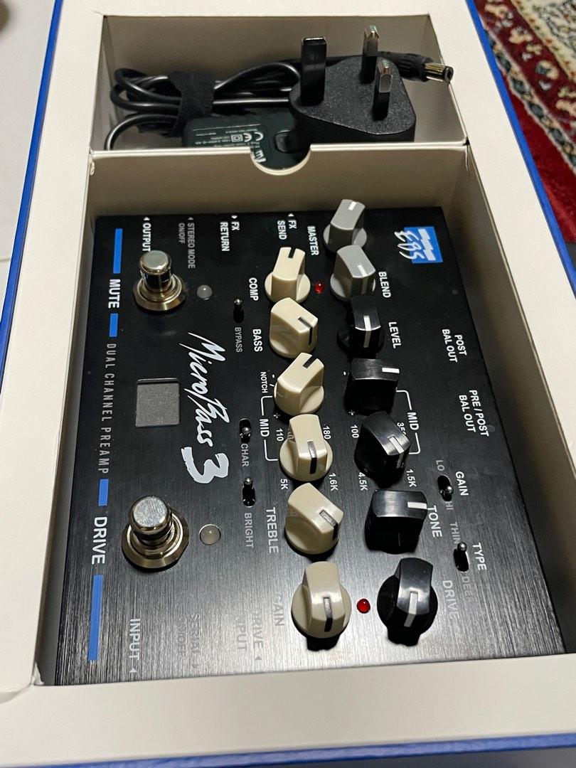 EBS Microbass 3. 2Channel bass preamp / Bass Overdrive., Hobbies