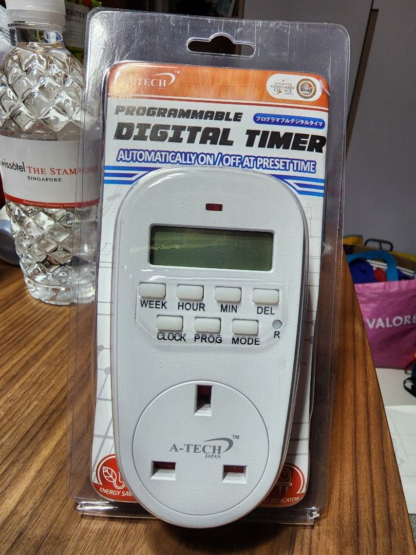 Electrical UK Power Plug Programmable Digital Timer for Switches A-Tech ...