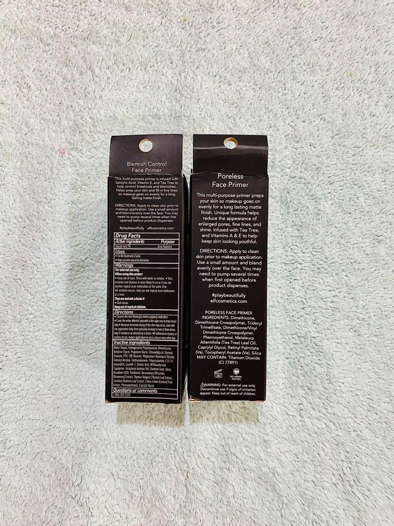 e.l.f. Cosmetics Face Primer Duo Bundle (Poreless Primer and Blemish
