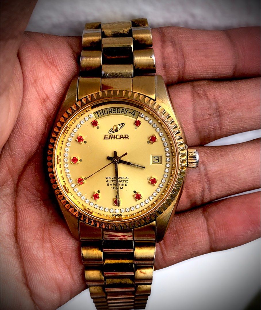 Enicar prestige full diamond Men s Fashion Watches Accessories